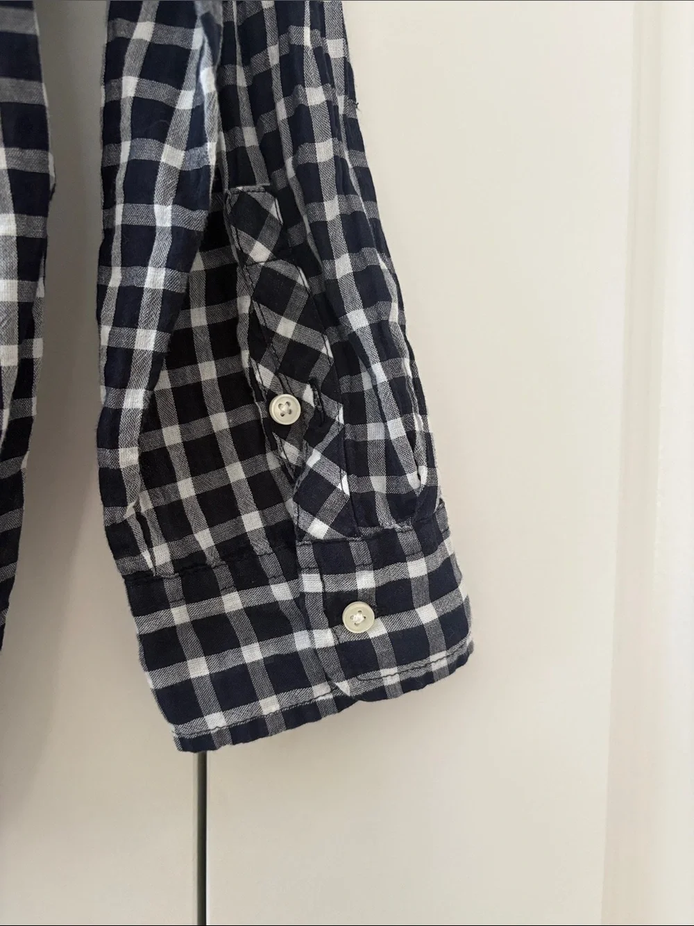 J. Crew Women’s Navy and White Checkered Blouse